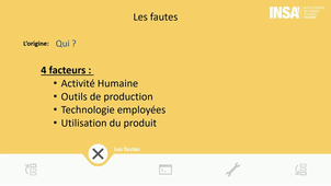 Elimination des fautes Origine